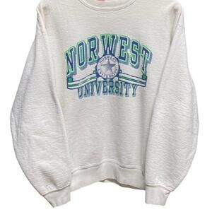 Retro 90_S Northwest University Graphic Crewneck Sweatshirt